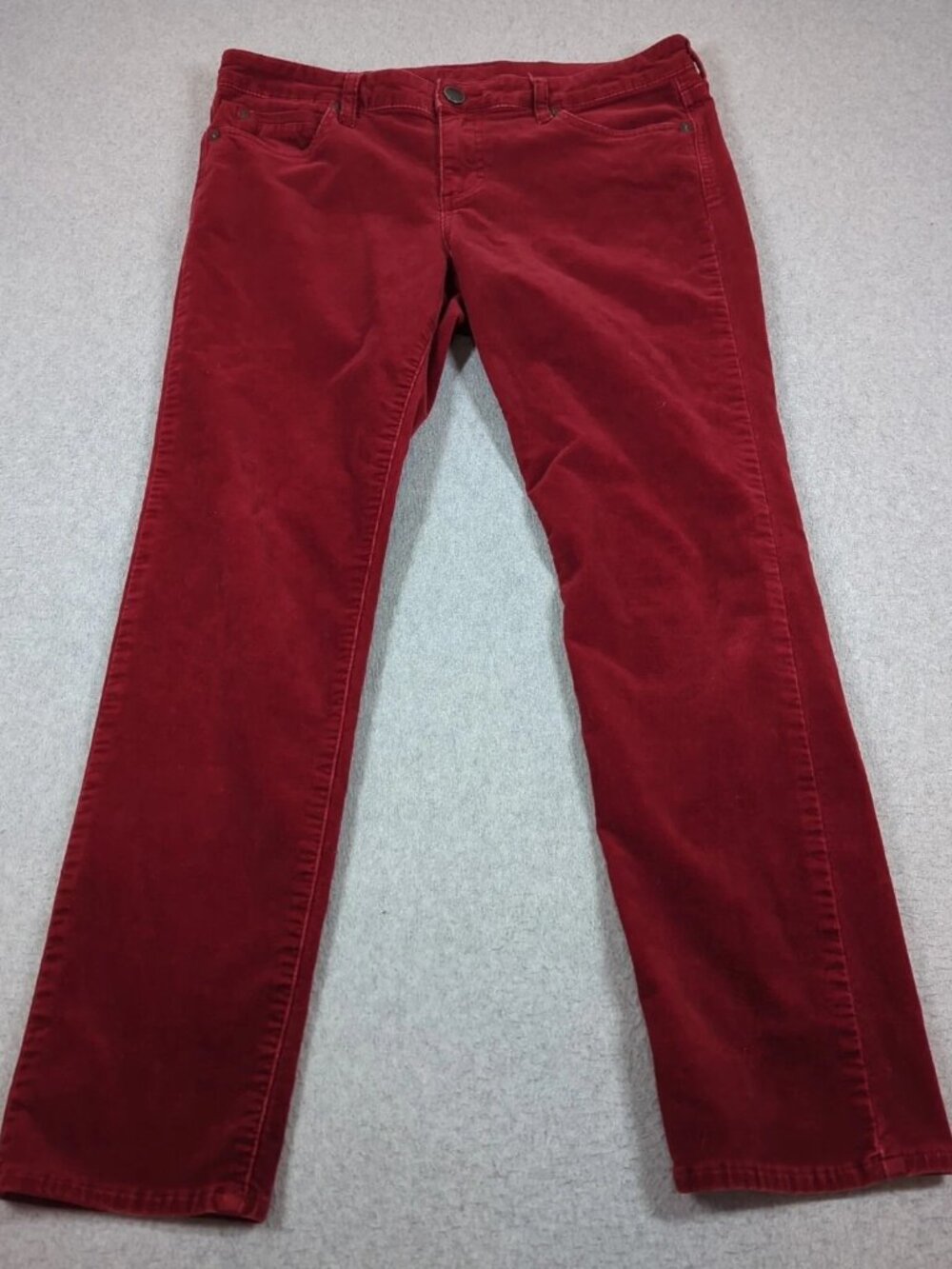 Kut from the Kloth Diana Skinny Corduroy Pants Women's 12P (Fit 34x29) Red